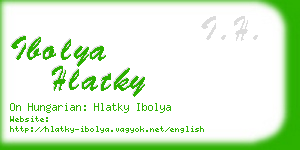 ibolya hlatky business card
